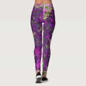 Bold Colorful Trippy Groovy Funky Fractal Art Leggings (Achterkant)