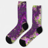 Bold Colorful Trippy Groovy Funky Fractal Art Sokken (Links)