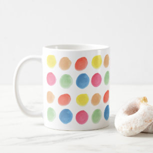Bold Colorful Waterverf Dotty Blobs Koffiemok