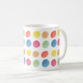 Bold Colorful Waterverf Dotty Blobs Koffiemok (Voorkant rechts)