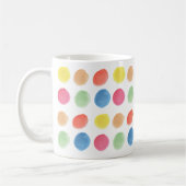Bold Colorful Waterverf Dotty Blobs Koffiemok (Links)