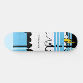 Bold Comic Cloud Lightning Pop Art Persoonlijk Skateboard (Horizontaal)
