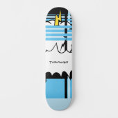 Bold Comic Cloud Lightning Pop Art Persoonlijk Skateboard (Voorkant)