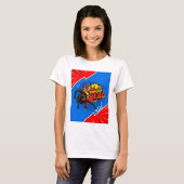 Bold Comic Style Superhero Action Design T-shirt (Voorkant volledig)