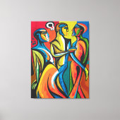 Bold Connections - Abstracte Canvaskunst Canvas Afdruk (Voorkant)