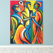 Bold Connections - Abstracte Canvaskunst Canvas Afdruk (Insitu (Houten vloer))