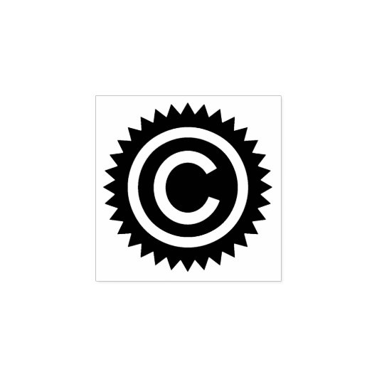 BOLD Copyright Symbool Badge Seal Rubber Stamp Rubberstempel (Afrduk)