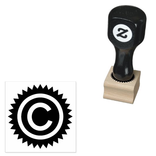 BOLD Copyright Symbool Badge Seal Rubber Stamp Rubberstempel (Gestempeld)