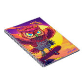 🦉 Bold Cosmic Owl – Unleash Your Main Energy Notitieboek (Rechterzijde)