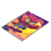 🦉 Bold Cosmic Owl – Unleash Your Main Energy Notitieboek (Linkerzijde)