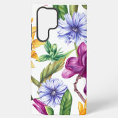 Bold country flower pattern - large  samsung galaxy hoesje (Achterkant)