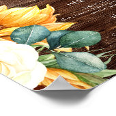 Bold Country Sunflower | Houten signaturedrankjes Poster (Hoek)