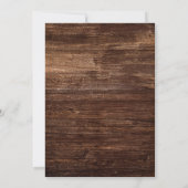 Bold Country Zonnebloem | Houten Huwelijksreceptie Kaart (Achterkant)