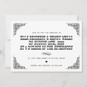 Bold Cowboy Westerne bruiloft Kaart (Voorkant)