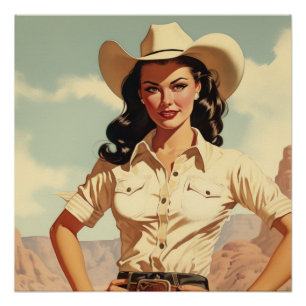 Bold Cowgirl Avonturen: Wild West fluistert Perfect Poster