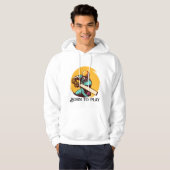 Bold Cricket Player Swinging Bat – Sportontwerp Hoodie (Voorkant volledig)