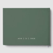 Bold Crimson en Sage Green Waterverf Guest Book Gastenboek (Achterkant)
