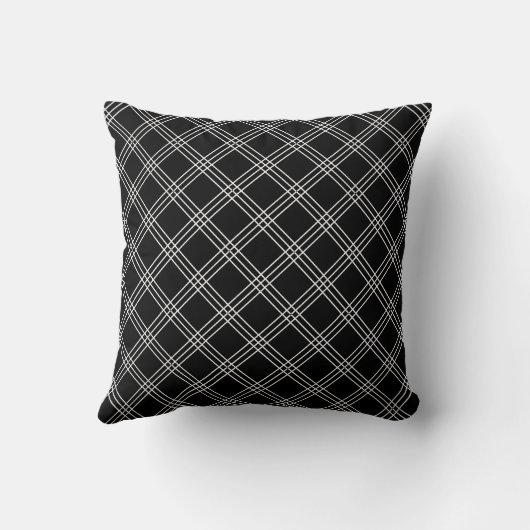 Bold Criss Cross Pattern Monogram Mr. en Mrs. Kussen (Achterkant)