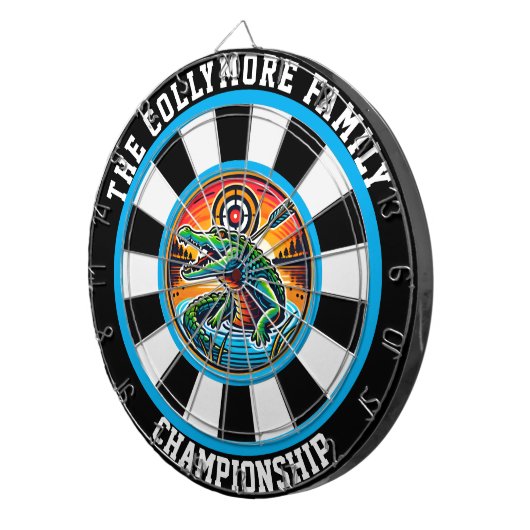 Bold Crocodile Lake Target Art Dartbord (Voorkant Rechts)