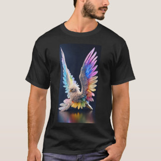 Bold Crystal Eagle Embleem T-shirt: Embrace Fearle T-shirt