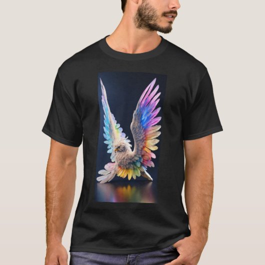 Bold Crystal Eagle Embleem T-shirt: Embrace Fearle T-shirt (Voorkant)