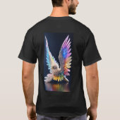 Bold Crystal Eagle Embleem T-shirt: Embrace Fearle T-shirt (Achterkant)