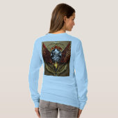 Bold Crystal Eagle Embleem T-shirt: Embrace Fearle T-shirt (Achterkant volledig)