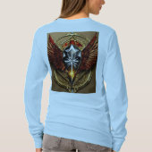 Bold Crystal Eagle Embleem T-shirt: Embrace Fearle T-shirt (Achterkant)