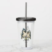 Bold Curious Tufted Titmouse Acryl Drinkbeker (Voorkant)