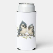 Bold Curious Tufted Titmouse Seltzer Blikjeskoeler (Seltzer Achterkant)