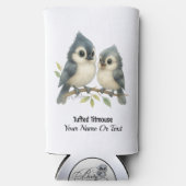 Bold Curious Tufted Titmouse Seltzer Blikjeskoeler (Voorkant)