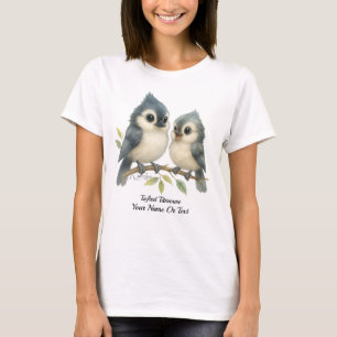 Bold Curious Tufted Titmouse T-shirt