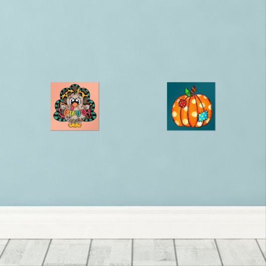 Bold cute Thanksgiving/fall prints (Houten vloer)