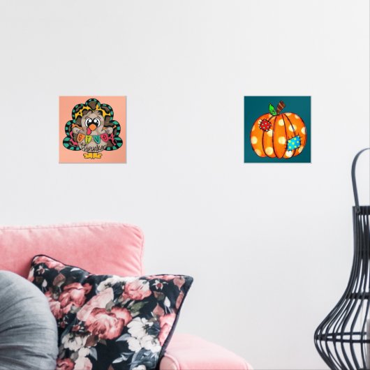 Bold cute Thanksgiving/fall prints (Woonkamer)