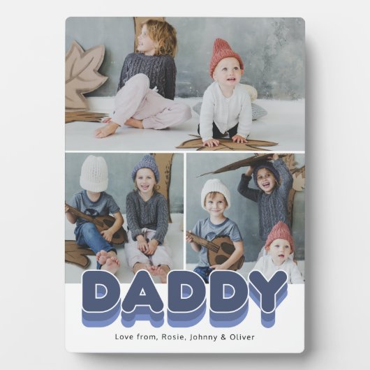 Bold Dad Family Moments Foto Fotoplaat (voorkant)