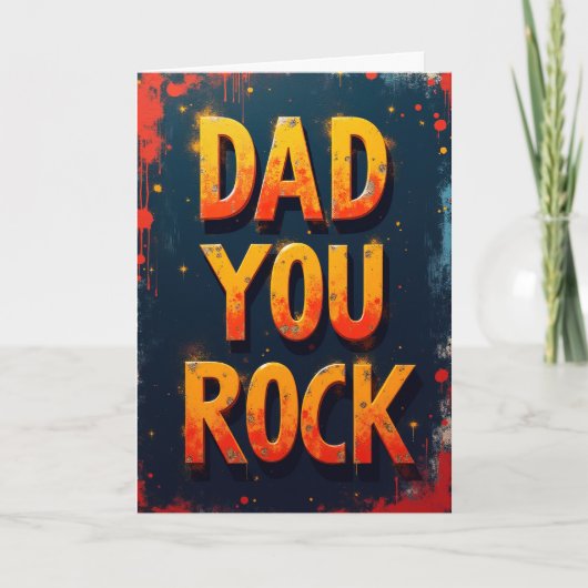 Bold Dad You Rock Vaders Day Modern Design Feestdagen Kaart (Voorkant)