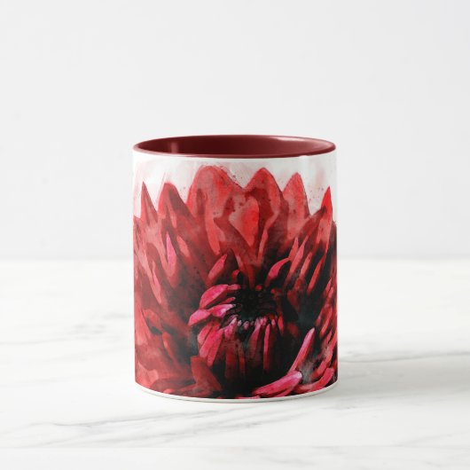 Bold Dahlia Waterverf Crimson Mok (Midden)