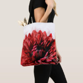 Bold Dahlia Waterverf Crimson Tote Bag (Dichtbij)