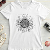 Bold Daisy Line Art; Simple Summer Flower T-shirt