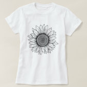 Bold Daisy Line Art; Simple Summer Flower T-shirt (Design voorkant)