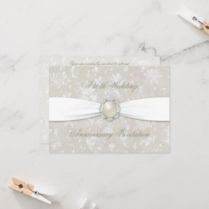 Bold Damask 30 Wedding Jubileum 4.5x6.25 Uitnodige Kaart