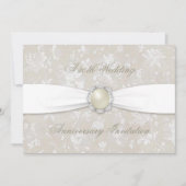 Bold Damask 30th Wedding Jubileum 5x7 Uitnodigen Kaart (Voorkant)