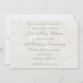 Bold Damask 30th Wedding Jubileum 5x7 Uitnodigen Kaart (Achterkant)