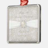 Bold Damask 30th Wedding Jubileum Ornament (Links)