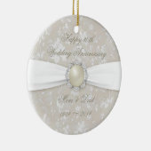 Bold Damask 30th Wedding Jubileum Ornament (Rechts)