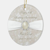 Bold Damask 30th Wedding Jubileum Ornament (Links)