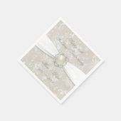 Bold Damask 30th Wedding Jubileum Paper Napkins Servetten (Hoek)