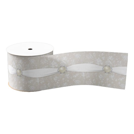 Bold Damask 30th Wedding Jubileum Ribbon Grosgrain Lint (Spoel)