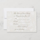 Bold Damask 30th Wedding Jubileum RSVP (Achterkant)