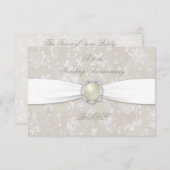 Bold Damask 30th Wedding Jubileum RSVP (Voorkant / Achterkant)